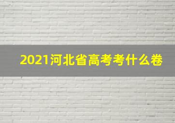 2021河北省高考考什么卷