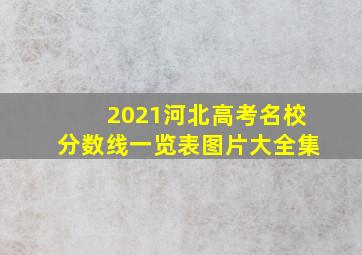 2021河北高考名校分数线一览表图片大全集