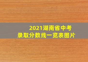 2021湖南省中考录取分数线一览表图片