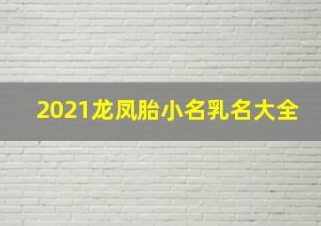 2021龙凤胎小名乳名大全