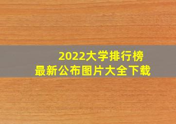 2022大学排行榜最新公布图片大全下载