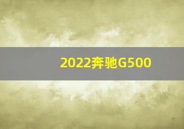 2022奔驰G500