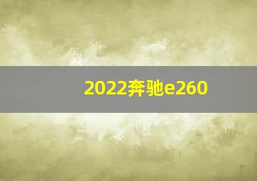 2022奔驰e260