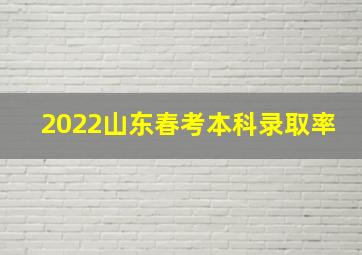 2022山东春考本科录取率