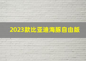 2023款比亚迪海豚自由版