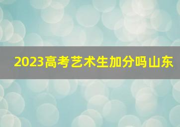 2023高考艺术生加分吗山东