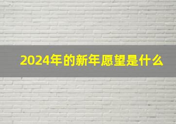 2024年的新年愿望是什么