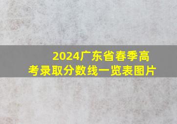 2024广东省春季高考录取分数线一览表图片