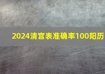 2024清宫表准确率100阳历