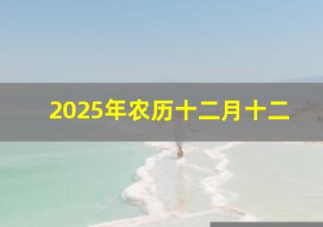 2025年农历十二月十二