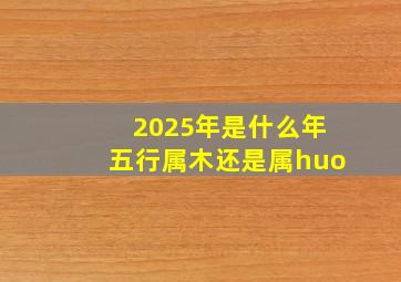 2025年是什么年五行属木还是属huo