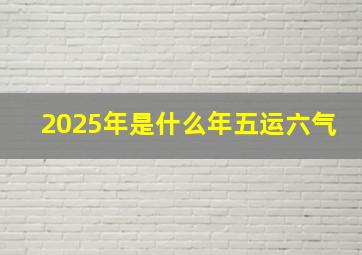 2025年是什么年五运六气