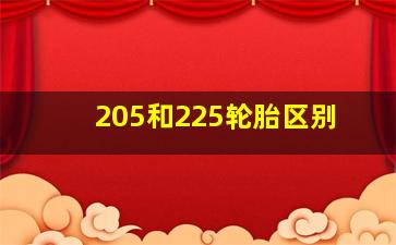 205和225轮胎区别