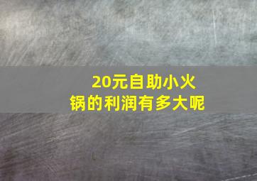 20元自助小火锅的利润有多大呢