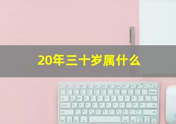 20年三十岁属什么