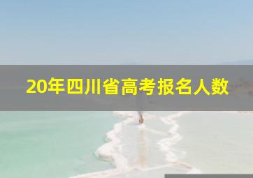 20年四川省高考报名人数