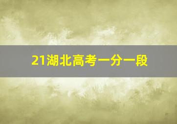 21湖北高考一分一段