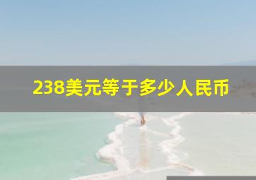 238美元等于多少人民币