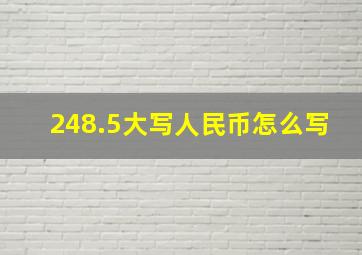 248.5大写人民币怎么写