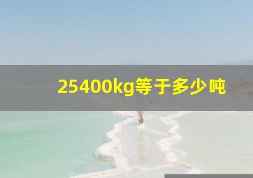 25400kg等于多少吨