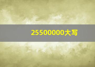 25500000大写