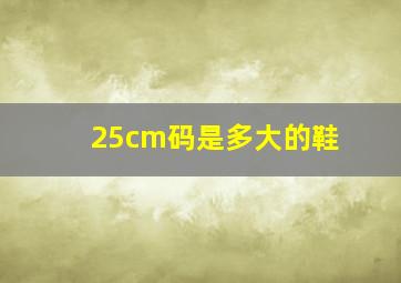 25cm码是多大的鞋