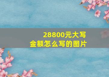 28800元大写金额怎么写的图片