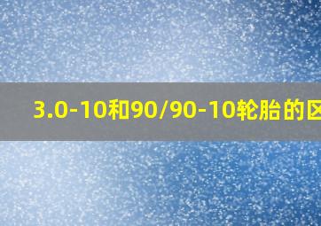 3.0-10和90/90-10轮胎的区别