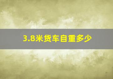 3.8米货车自重多少