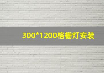 300*1200格栅灯安装