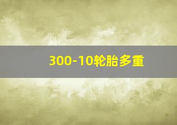 300-10轮胎多重