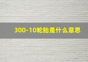 300-10轮胎是什么意思