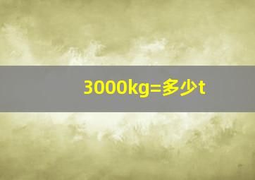 3000kg=多少t