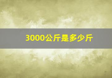 3000公斤是多少斤