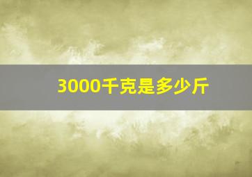 3000千克是多少斤