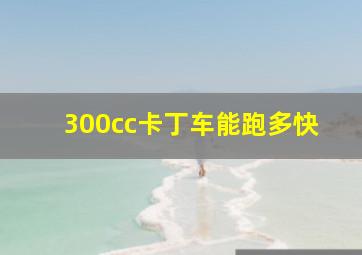 300cc卡丁车能跑多快