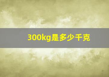 300kg是多少千克