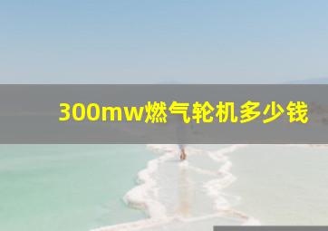 300mw燃气轮机多少钱