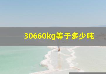 30660kg等于多少吨