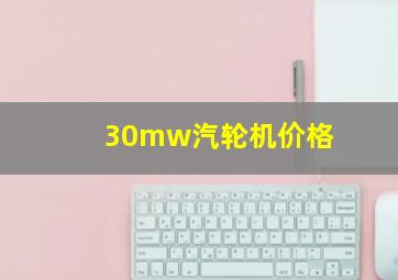 30mw汽轮机价格