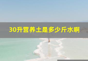 30升营养土是多少斤水啊