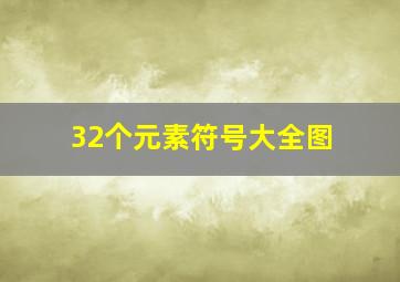 32个元素符号大全图