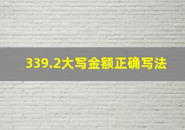 339.2大写金额正确写法