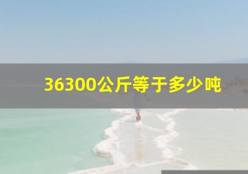 36300公斤等于多少吨