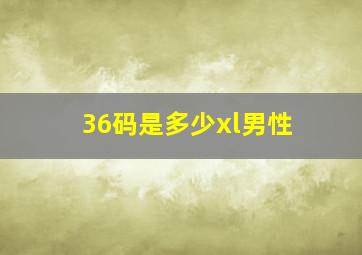 36码是多少xl男性