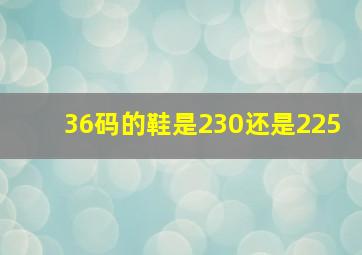 36码的鞋是230还是225