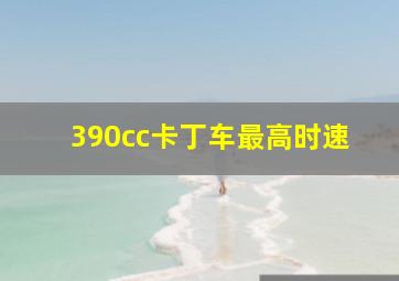 390cc卡丁车最高时速