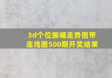 3d个位振幅走势图带连线图500期开奖结果