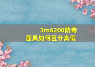 3m6200防毒面具如何区分真假