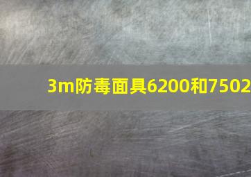 3m防毒面具6200和7502